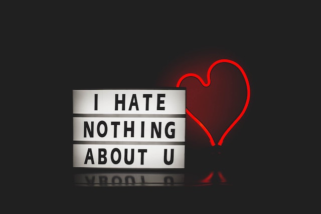 I hate nothing about u Schild | Handytick Gutschein